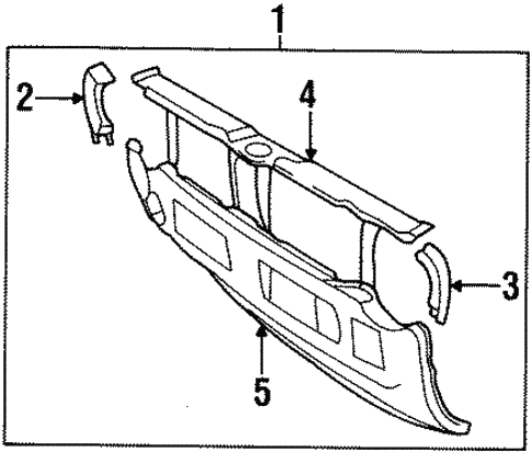 Radiator Support & Deflectors for 1985 Volkswagen Cabriolet #0
