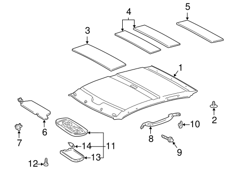 BODY/INTERIOR TRIM - ROOF for 2004 Toyota Echo #2