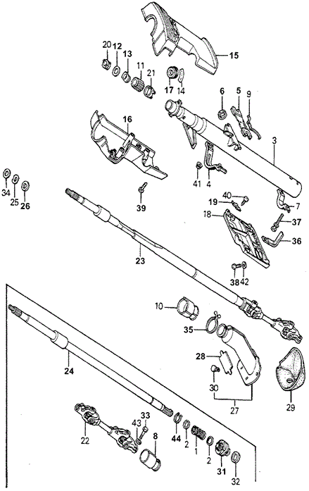 CHASSIS/STEERING COLUMN LOCK SET for 1980 Honda ACCORD HATCHBACK #1