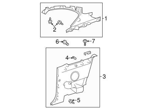 BODY/INTERIOR TRIM - QUARTER PANELS for 2011 Scion tC #1