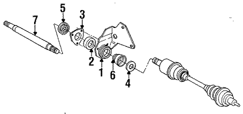 Axle Components for 1994 Pontiac Sunbird #0