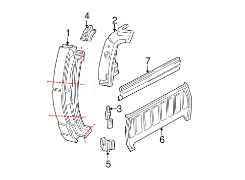 Back Panel for 2002 Ford Ranger #1