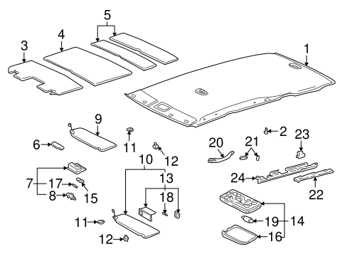 BODY/INTERIOR TRIM - ROOF for 2004 Toyota Highlander #2