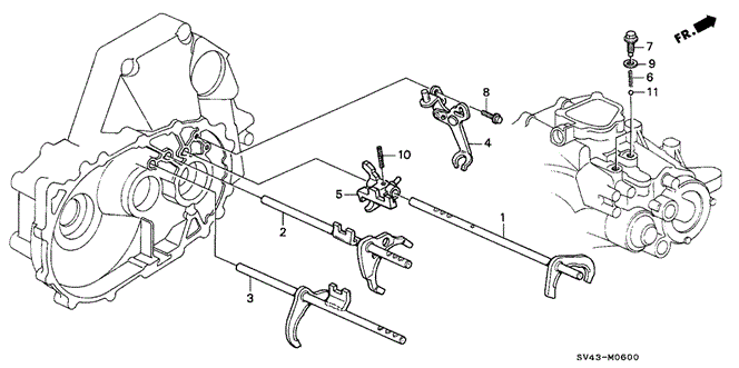 TRANSMISSION - MANUAL/MT SHIFT FORK for 1995 Honda ACCORD SEDAN #1