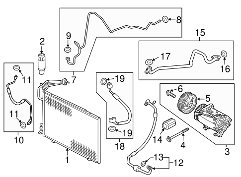 HVAC/Condenser, Compressor & Lines for 2017 Ford Fiesta #1