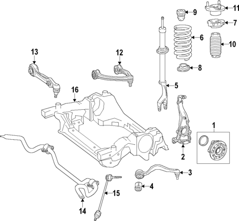 Front Suspension for 2017 Mercedes-Benz GLC 43 AMG® #1