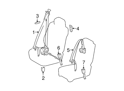 ELECTRICAL/FRONT SEAT BELTS for 2010 Toyota Tundra #2