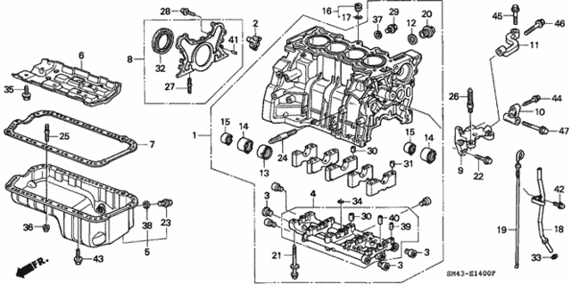 Engine/Cylinder Block - Oil Pan for 1991 Honda ACCORD SEDAN #1