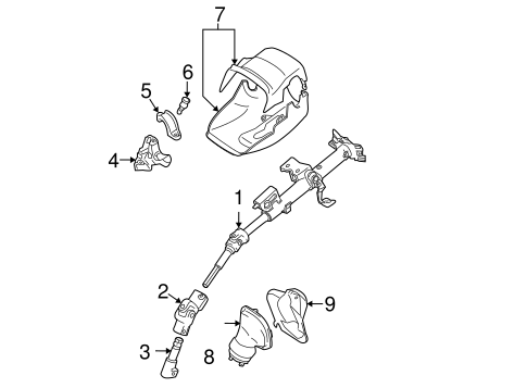 STEERING/STEERING COLUMN ASSEMBLY for 2008 Toyota Matrix #1