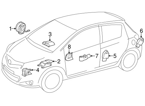 ELECTRICAL/AIR BAG COMPONENTS for 2012 Toyota Yaris #1