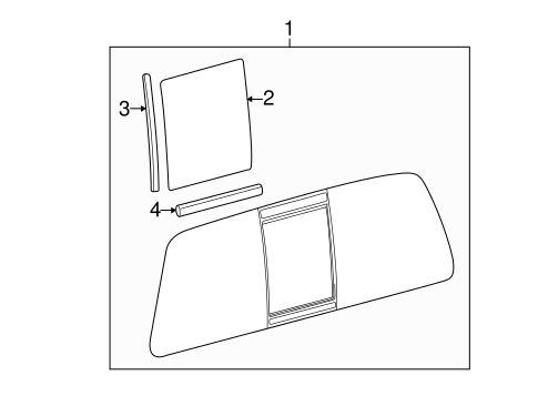 Body/Glass & Hardware - Back for 2016 Ford F-350 Super Duty #3