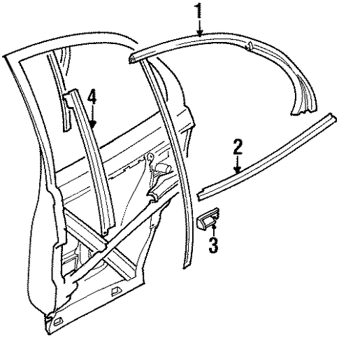 SL1 EXTERIOR TRIM - REAR DOOR