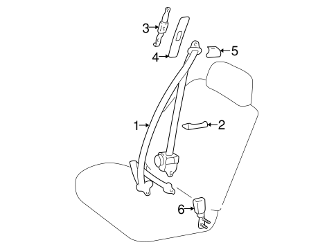 ELECTRICAL/FRONT SEAT BELTS for 1999 Toyota 4Runner #1