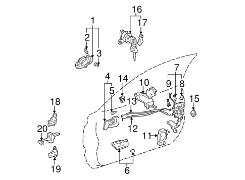 BODY/LOCK & HARDWARE for 2001 Toyota Solara #1