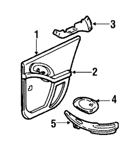 Grand Am INTERIOR TRIM - REAR DOOR