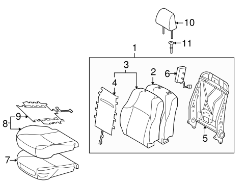 BODY/FRONT SEAT COMPONENTS for 2015 Toyota 4Runner #3