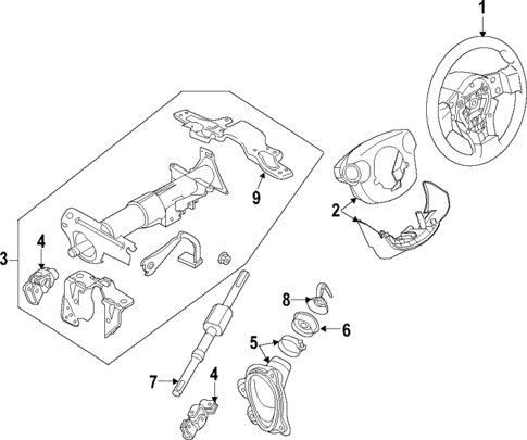 Steering Column for 2014 Infiniti Q60 #0