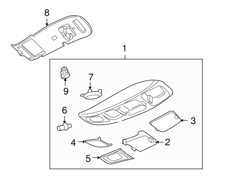 Body/Overhead Console for 2008 Ford Explorer Sport Trac #2