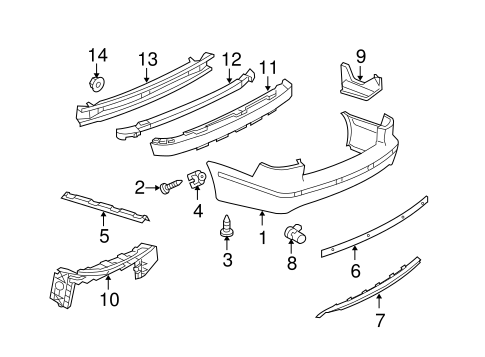 9-5 BUMPER & COMPONENTS - REAR 4