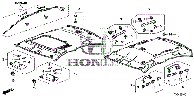 Interior/Bumper/Roof Lining for 2009 Honda ACCORD SEDAN #1