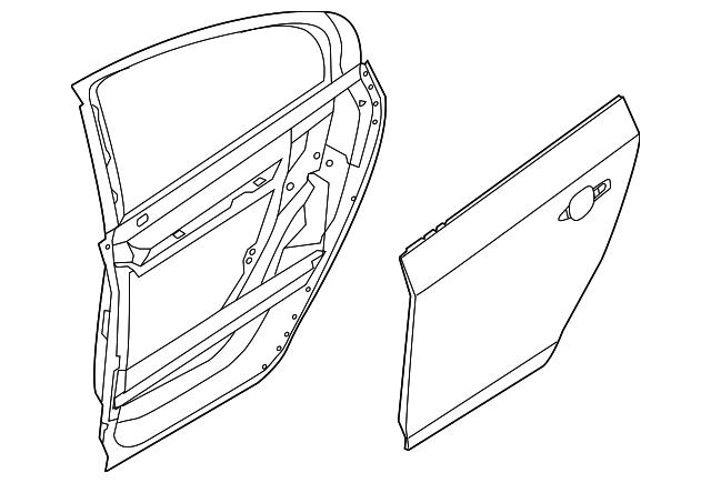 31424614 Деталь DOOR SHELL, LEFT