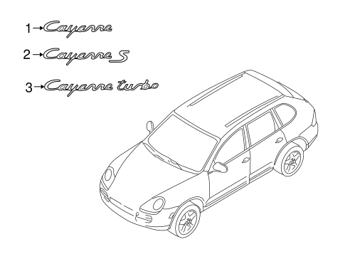 Cayenne EXTERIOR TRIM - LIFT GATE