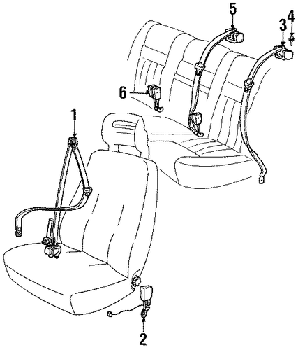 V90 FRONT SEAT BELTS
