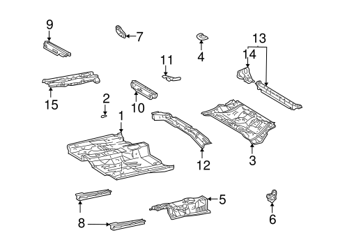 BODY/FLOOR & RAILS for 2004 Toyota Matrix #1
