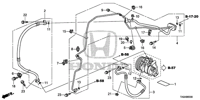 Body/Air Conditioning/A/C Hoses - Pipes (L4) for 2012 Honda ACCORD SEDAN #1