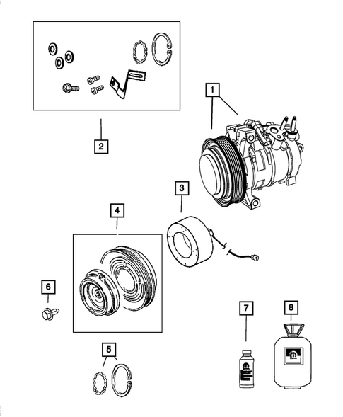 Air Conditioner Compressor and Mounting for 2012 Jeep Grand Cherokee #3
