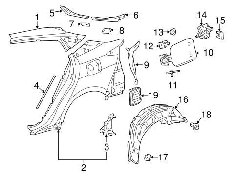 ELECTRICAL/FUEL DOOR for 2016 Toyota Prius #2