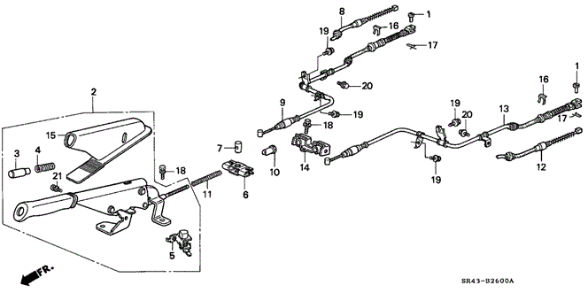 CHASSIS/PARKING BRAKE for 1992 Honda CIVIC SEDAN #1