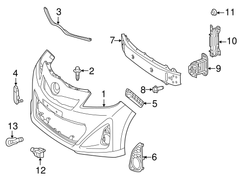 BODY/BUMPER & COMPONENTS - FRONT for 2012 Toyota Yaris #2