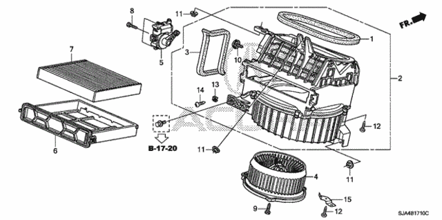 Heater Blower for 2009 Acura RL #0
