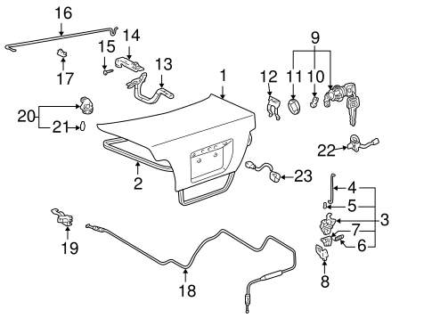 BODY/TRUNK for 1999 Toyota Corolla #1