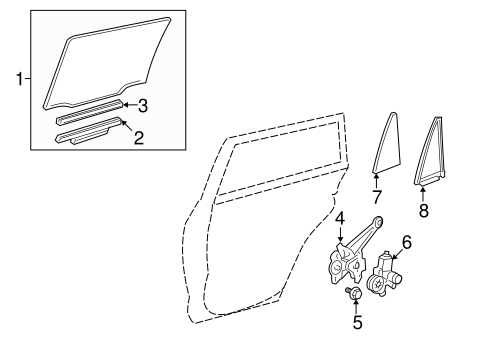 BODY/GLASS - REAR DOOR for 2007 Toyota RAV4 #1
