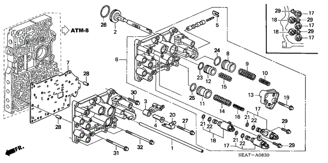 TRANSMISSION - AUTOMATIC/AT SERVO BODY (L4) for 2004 Honda ACCORD SEDAN #1