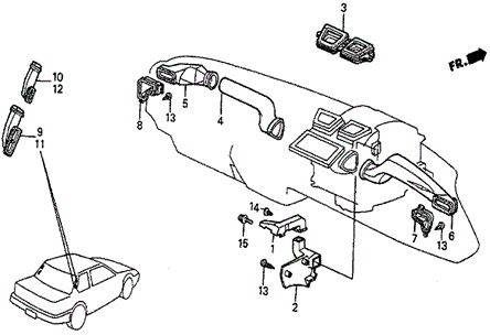 Heater Duct for 1984 Honda Prelude #0