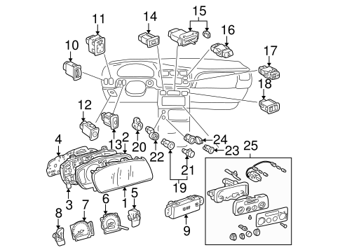 BODY/CLUSTER & SWITCHES for 1999 Toyota Sienna #1