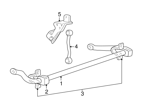 Stabilizer Bar & Components for 2004 Ford Excursion #1