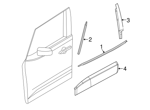 Renegade EXTERIOR TRIM - FRONT DOOR