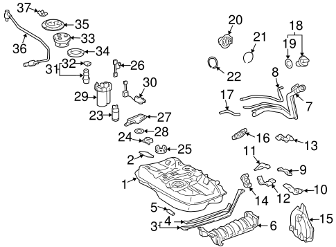 FUEL SYSTEM/FUEL SYSTEM COMPONENTS for 2008 Toyota Solara #1