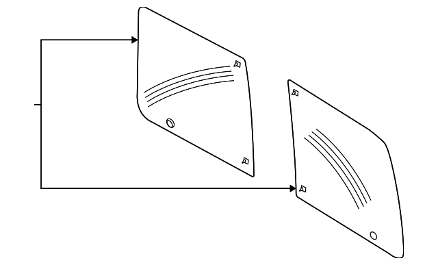 DT1Z-6142006-S Деталь DOOR GLASS, RIGHT