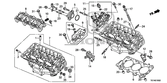 Engine/Rear Cylinder Head (V6) for 2012 Honda ACCORD COUPE #1