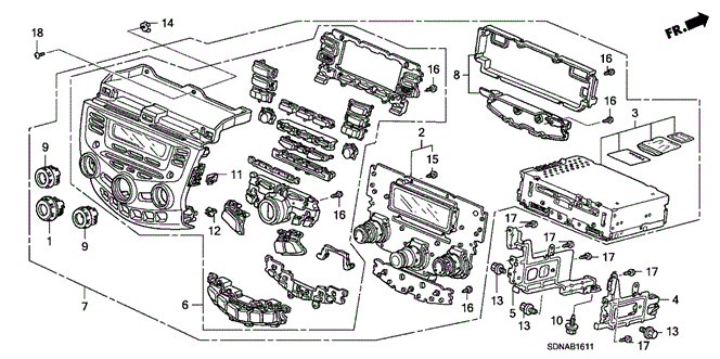 ELECTRICAL / EXHAUST / HEATER / FUEL/CENTER MODULE (STANLEY) (MANUAL AIR CONDITIONER) for 2007 Honda ACCORD COUPE #1