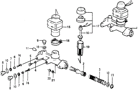 CHASSIS/BRAKE MASTER CYLINDER ('77-'78) for 1978 Honda ACCORD HATCHBACK #1