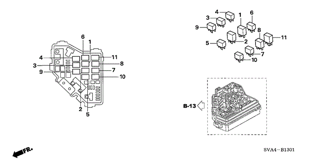 Electrical/Exhaust/Heater/Fuel/Control Unit (Engine Room) (2) for 2006 Honda CIVIC COUPE #1