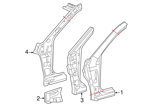 BODY/HINGE PILLAR for 2012 Toyota Camry #1