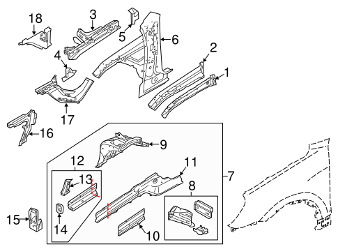 Cayenne STRUCTURAL COMPONENTS & RAILS