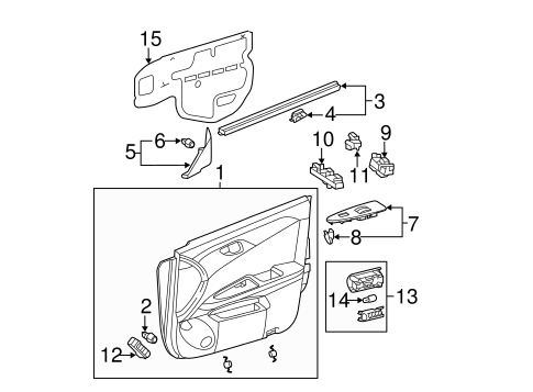 BODY/INTERIOR TRIM - FRONT DOOR for 2012 Toyota Avalon #1